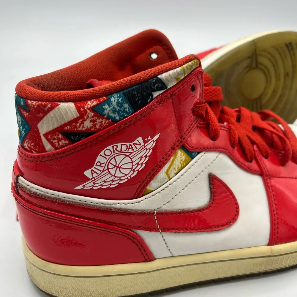 Jordan Vibrant Red and White Sneakers